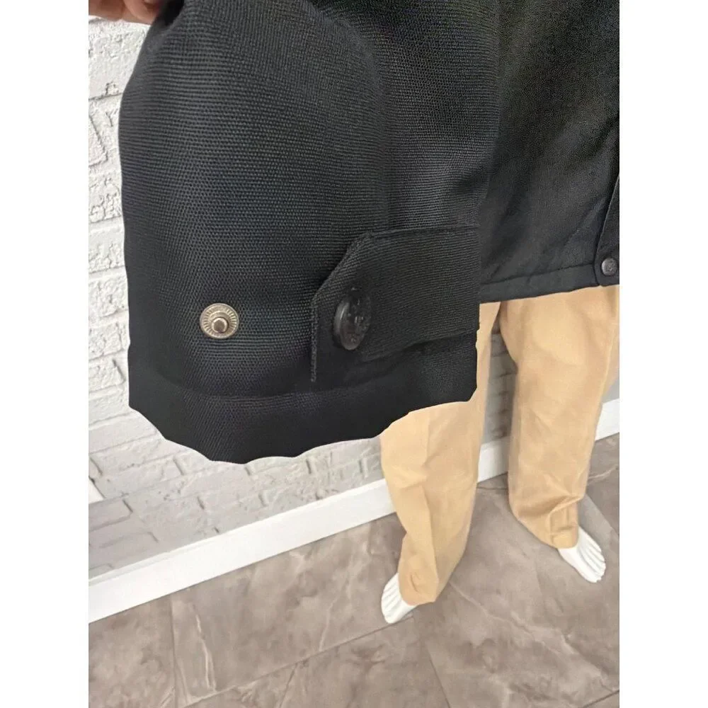 US Basic Men’s Black Hooded Utility Parka Jacket Size XL